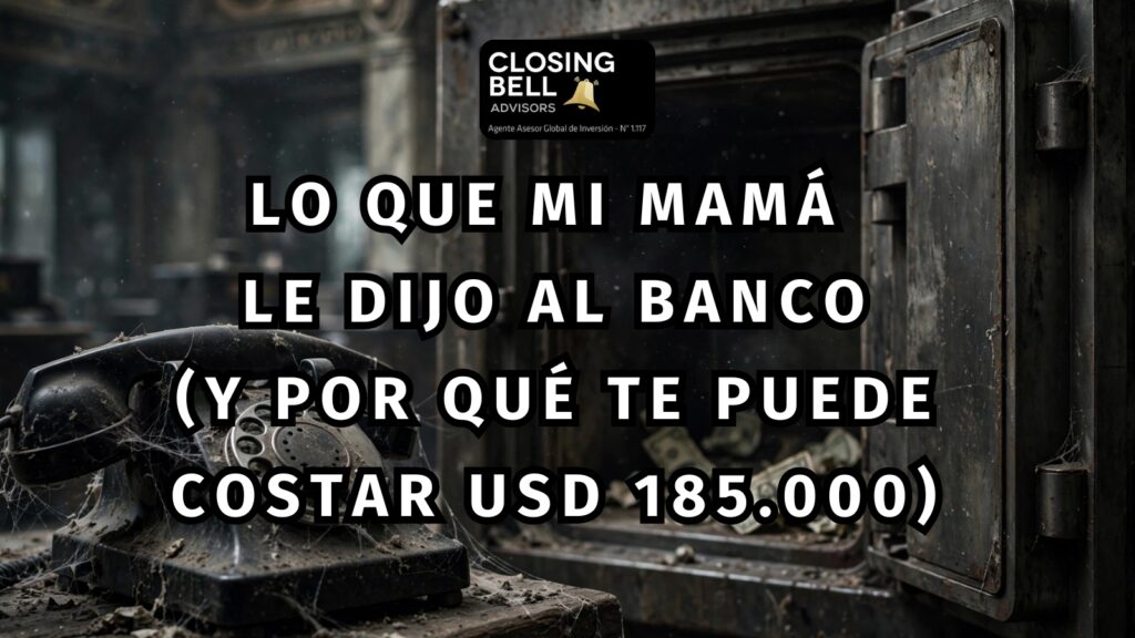 Lo que mi mamá le dijo al banco (y por qué te puede costar USD 185.000)